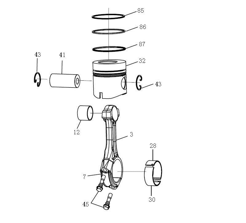 cnhtc howo spare parts howo engine parts wd615.47 engine parts connection rod 161500030008