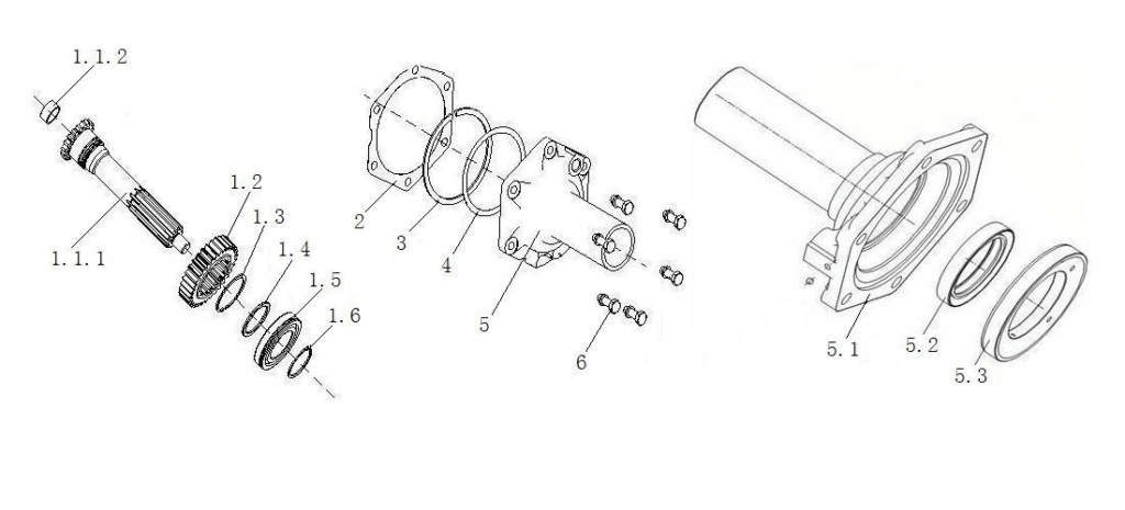 sinotruk howo transmission parts howo input shaft WG2210020105