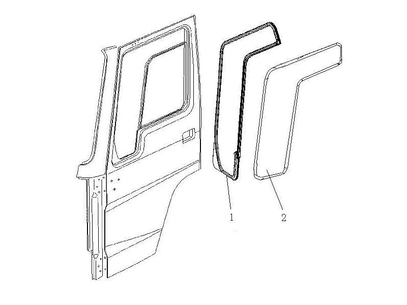 cnhtc truck parts supplier sinotruk howo hw76 cabin parts Glass sealing strip WG1642350001