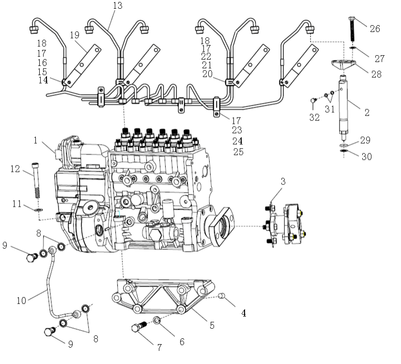 sinotruk howo wd615 engine parts howo injector pump vg1095080190