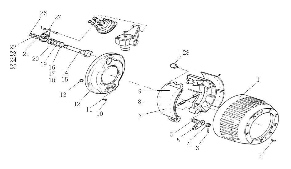 sinotruk howo truck parts brake shoe assembly WG9100440030