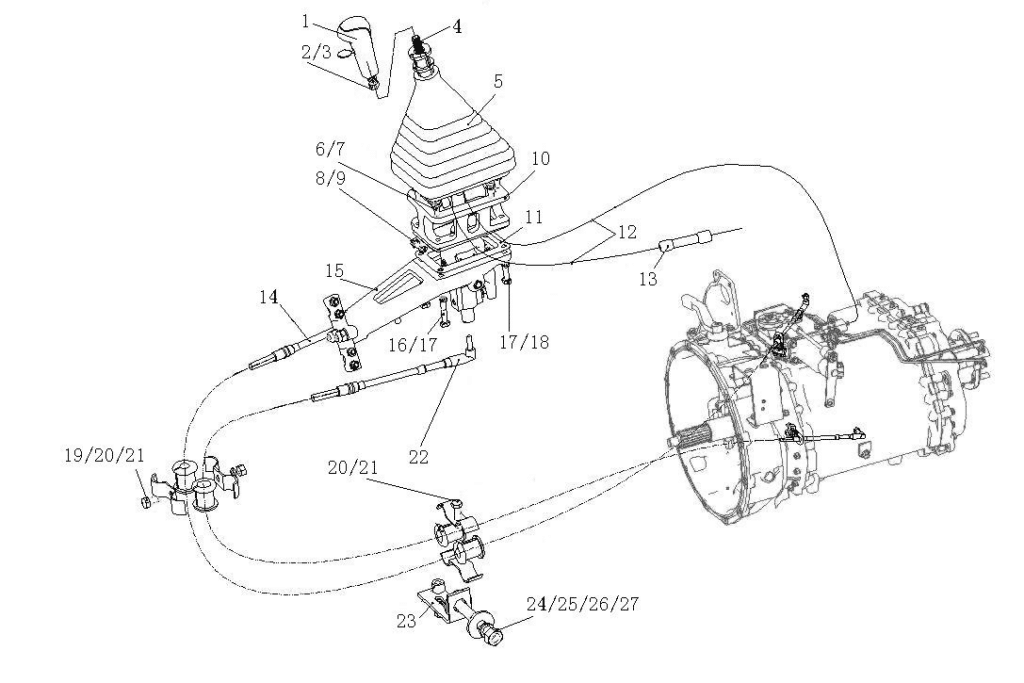 sinotruk  howo truck parts Shifting device WG9725240208