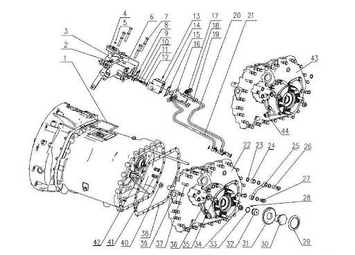 sinotruk howo hw15710 transmission assembly gearbox parts on sale