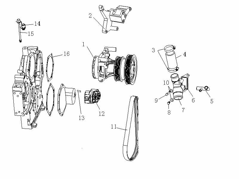 sinotruk howo WD615 D12 D10 engine water pump